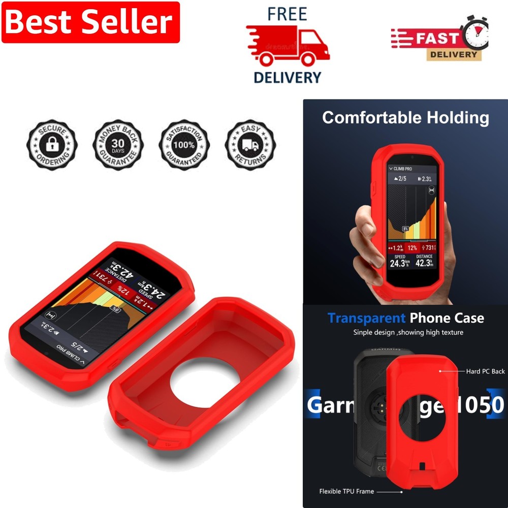 Lightweight Silicone Case for Edge 1050 - Effectively Protects from Scratches