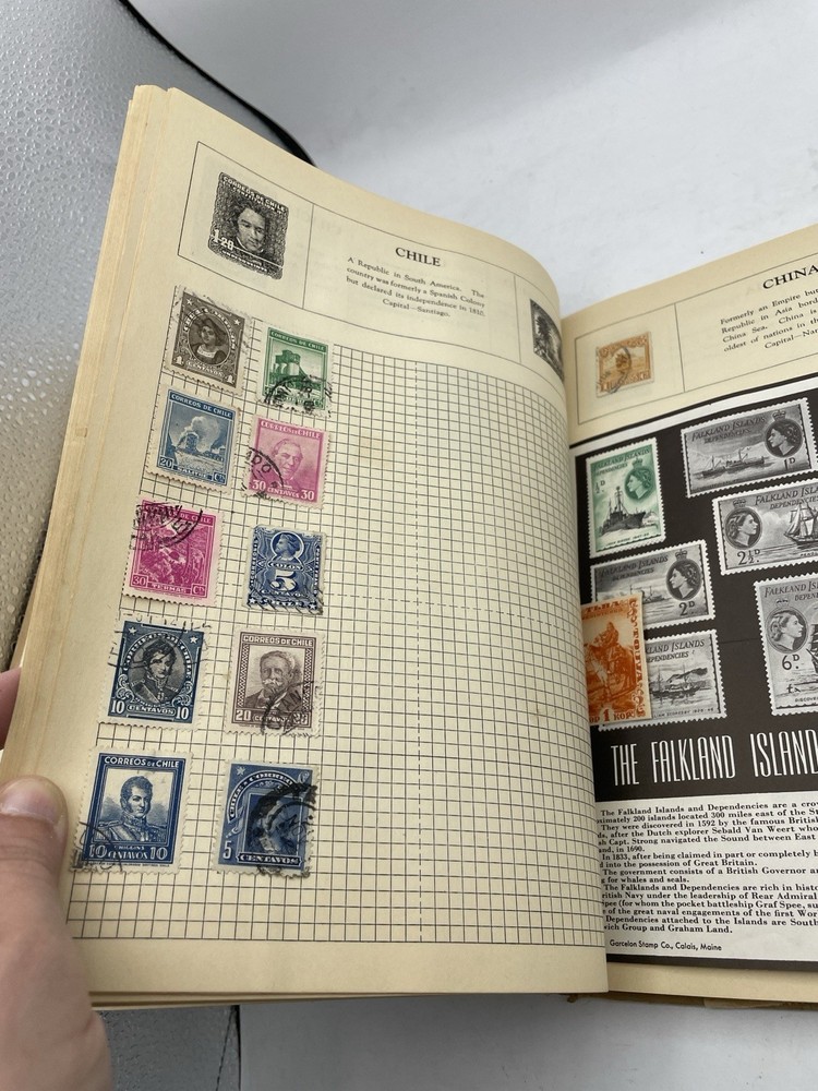 The Imperial Postage Stamp Album, W/Stamp Collection Early 1900s Stamps