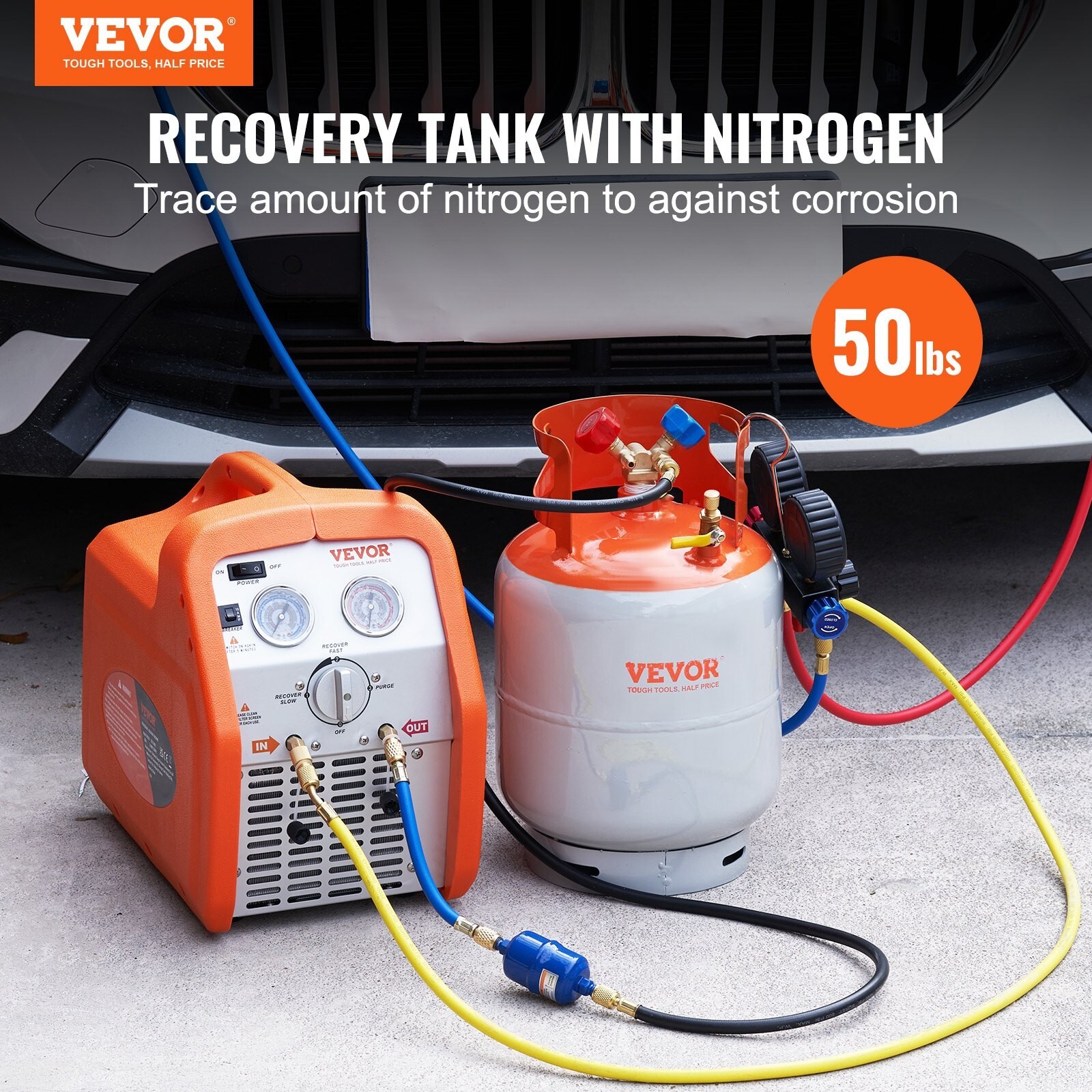 VEVOR Refrigerant Recovery Reclaim 50lb Cylinder Tank 400 PSI liquid Rated