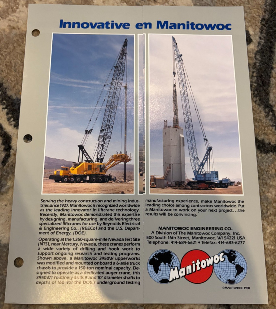 Manitowoc Cranes Innovative Engineering Brochure AMIL25