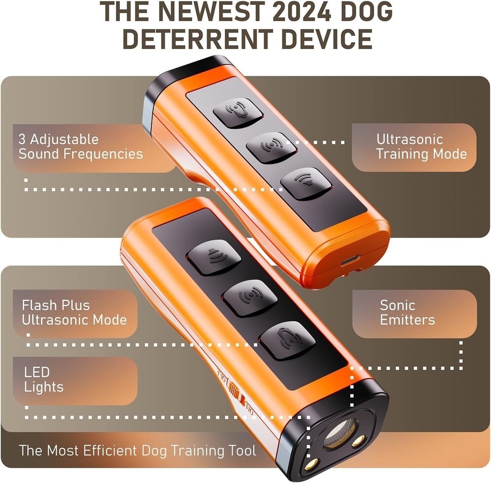 Ultrasonic Dog Repeller Anti Bark Device Stop Barking Humane Pet Training Tool