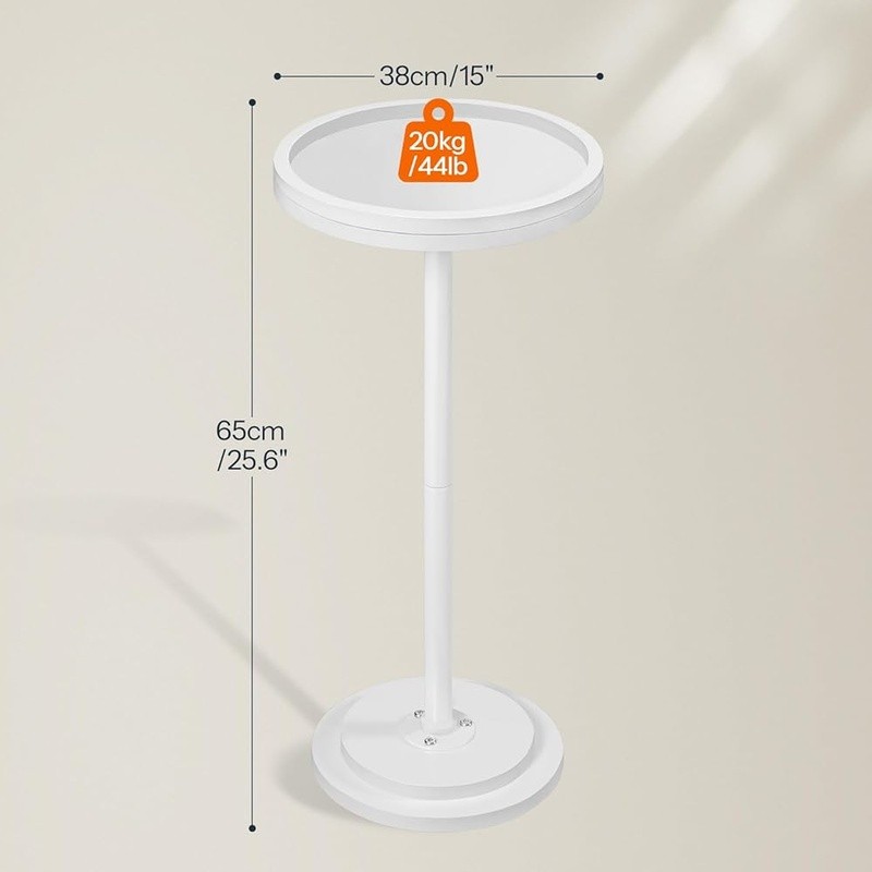 Small Round Accent Table Vintage Drink Table Rustic Side Table Easy Assembly New