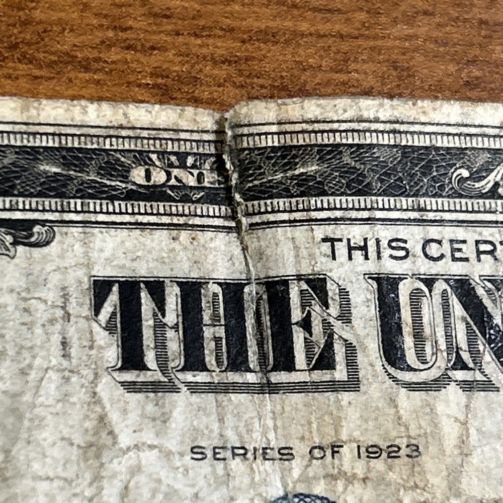 1923 $1 Silver Certificate Speelman-White Circulated w/ a tear
