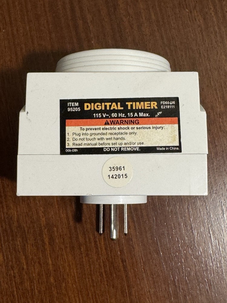 Digital Timer Two Outlet Digital Timer Item #95205