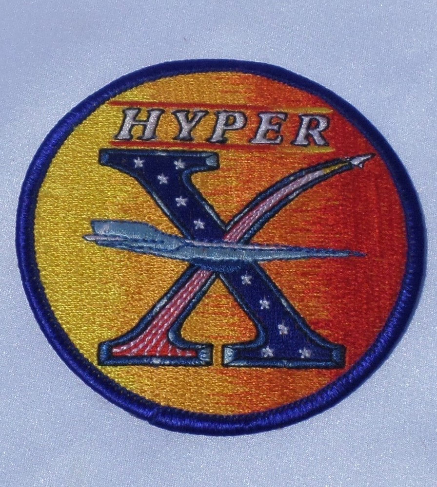 HYPER X-43A HEX PATCH NASA HYPERSONIC EXPERIMENTAL AIRPLANE PATCH EMBROIDERED 3"