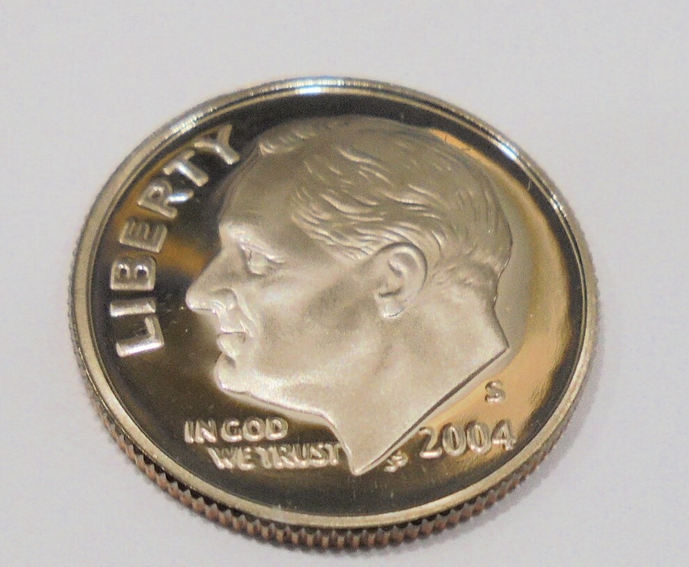 Very Nice 2004 Proof Choice BU  Roosevelt Dime #216