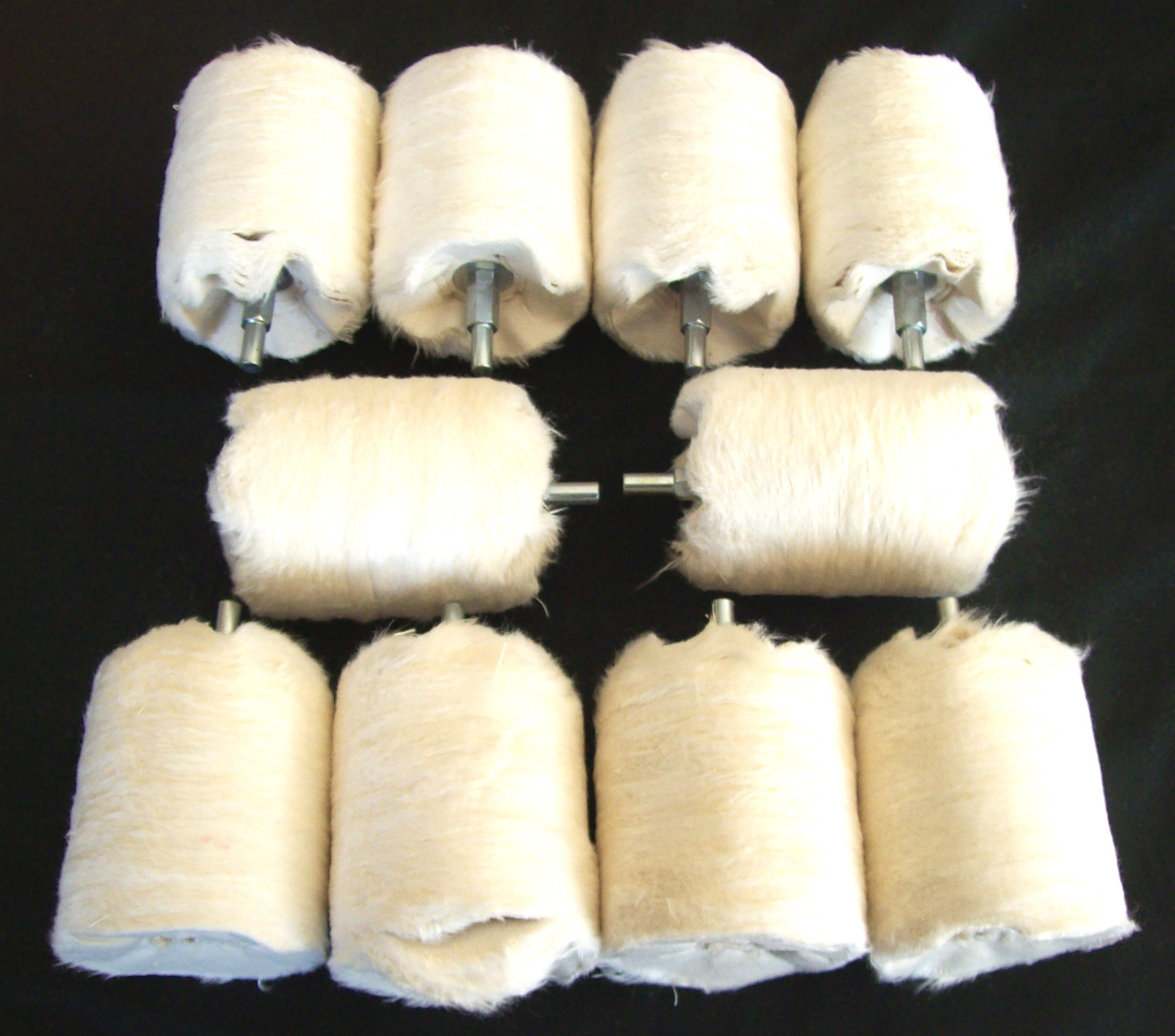 10 GOLIATH INDUSTRIAL 2-1/2" x 3" CYLINDER BUFF POLISHING BUFFING WHEEL LCYB