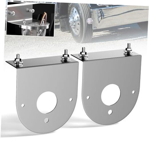 L-Shape Watermelon Light Mounting Brackets, 304 Stainless Steel Mirror 2-Pack