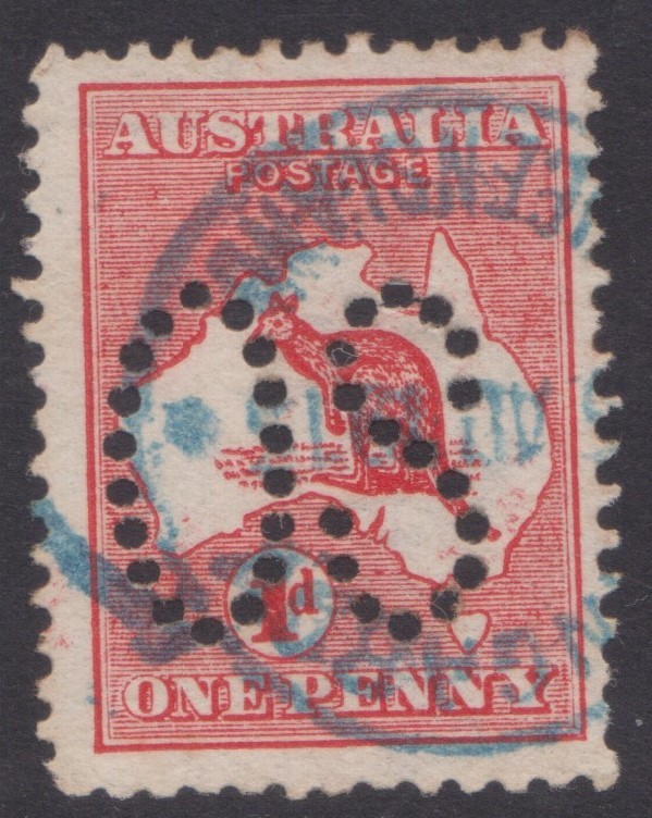 KANGAROO  1D RED FIRST  WMK   FINE USED