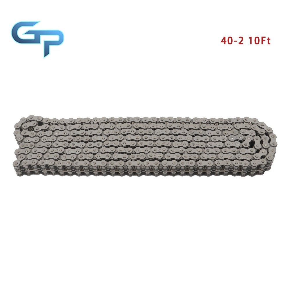#40-2 Double Roller Chain 10 FT for Drive Systems with 2 Master Links