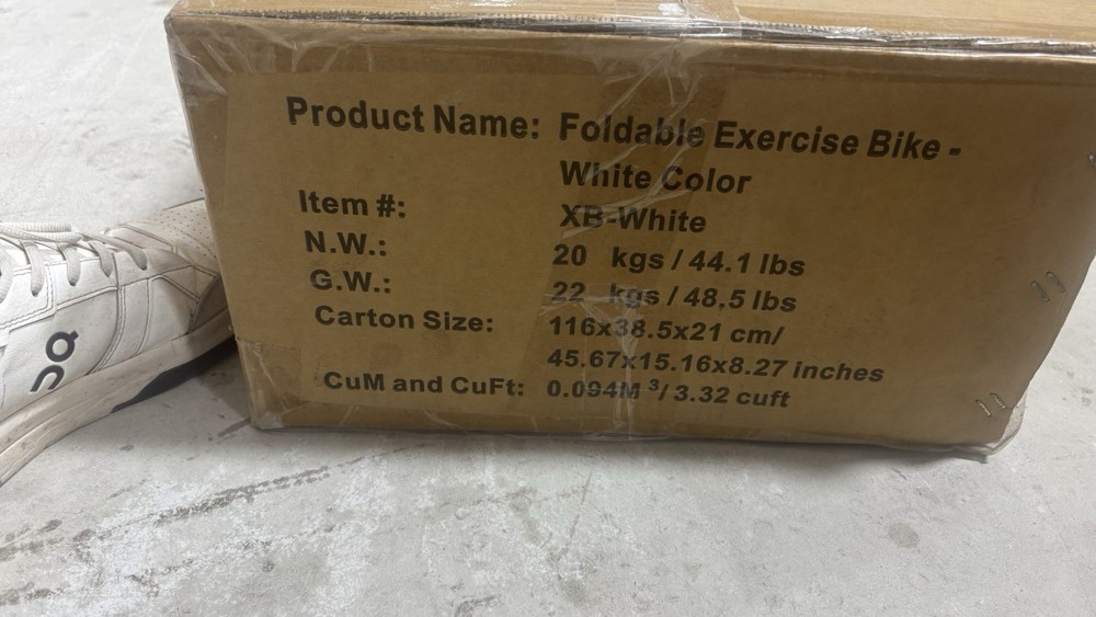 Foldable White Excersize Bike