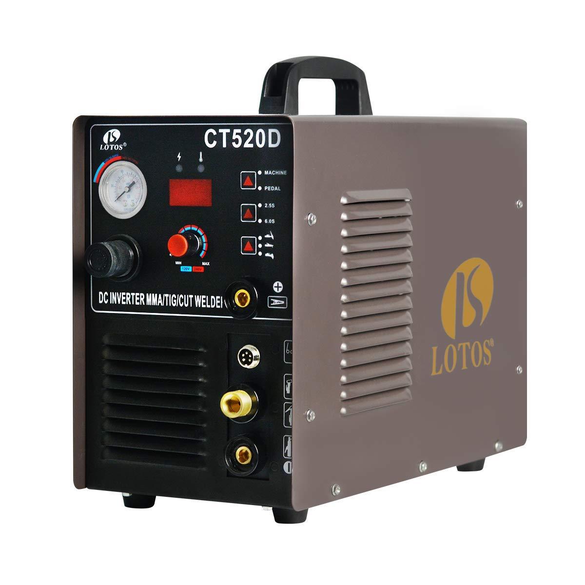 Plasma Cutter & DC TIG/ DC Stick Welder 3 in 1 Lotos CT520D Multi Process Welder