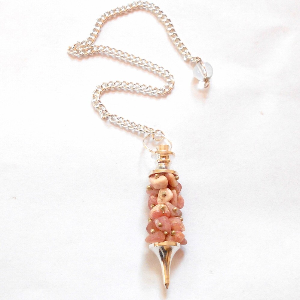 Rhodochrosite Chip Pendulum for Divination and Dowsing