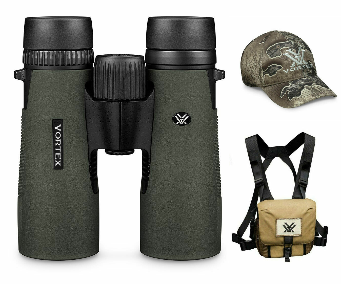 Vortex Optics Diamondback HD 8X42 Binocular w/ Vortex Harness Case and VX Hat