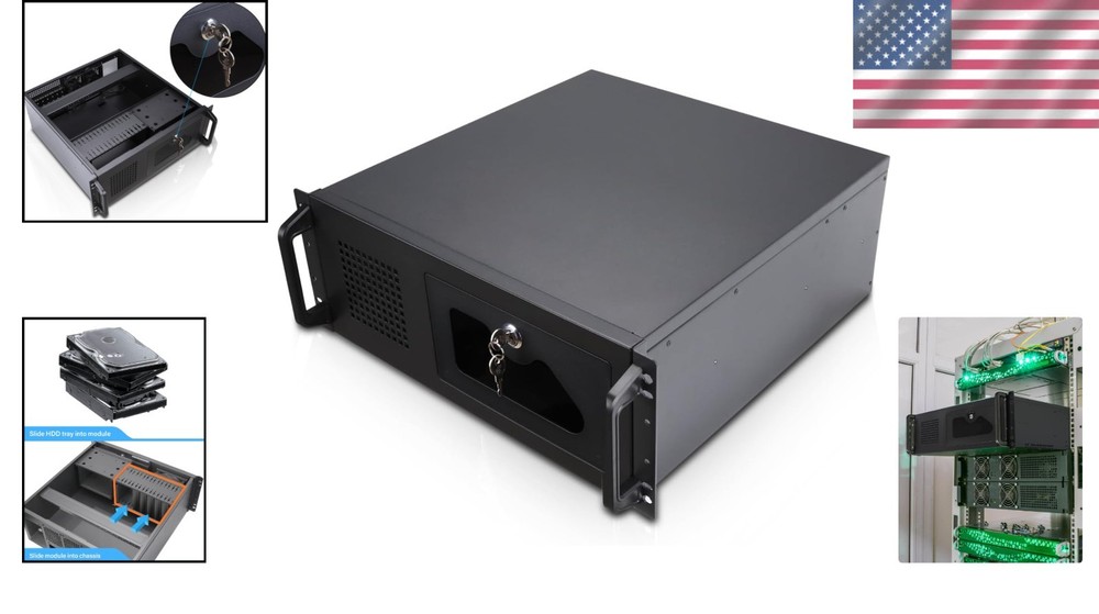Silver/Black Server Rackmount Case