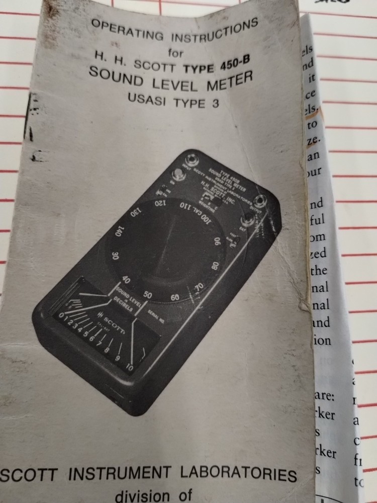 HH Scott Sound Level Meter 450b