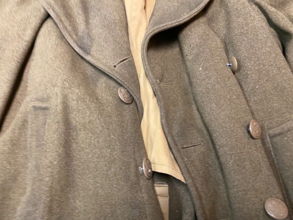 ORIGINAL WWII US ARMY WINTER M1938 GREATCOAT OVERCOAT- MEDIUM/LARGE 42R