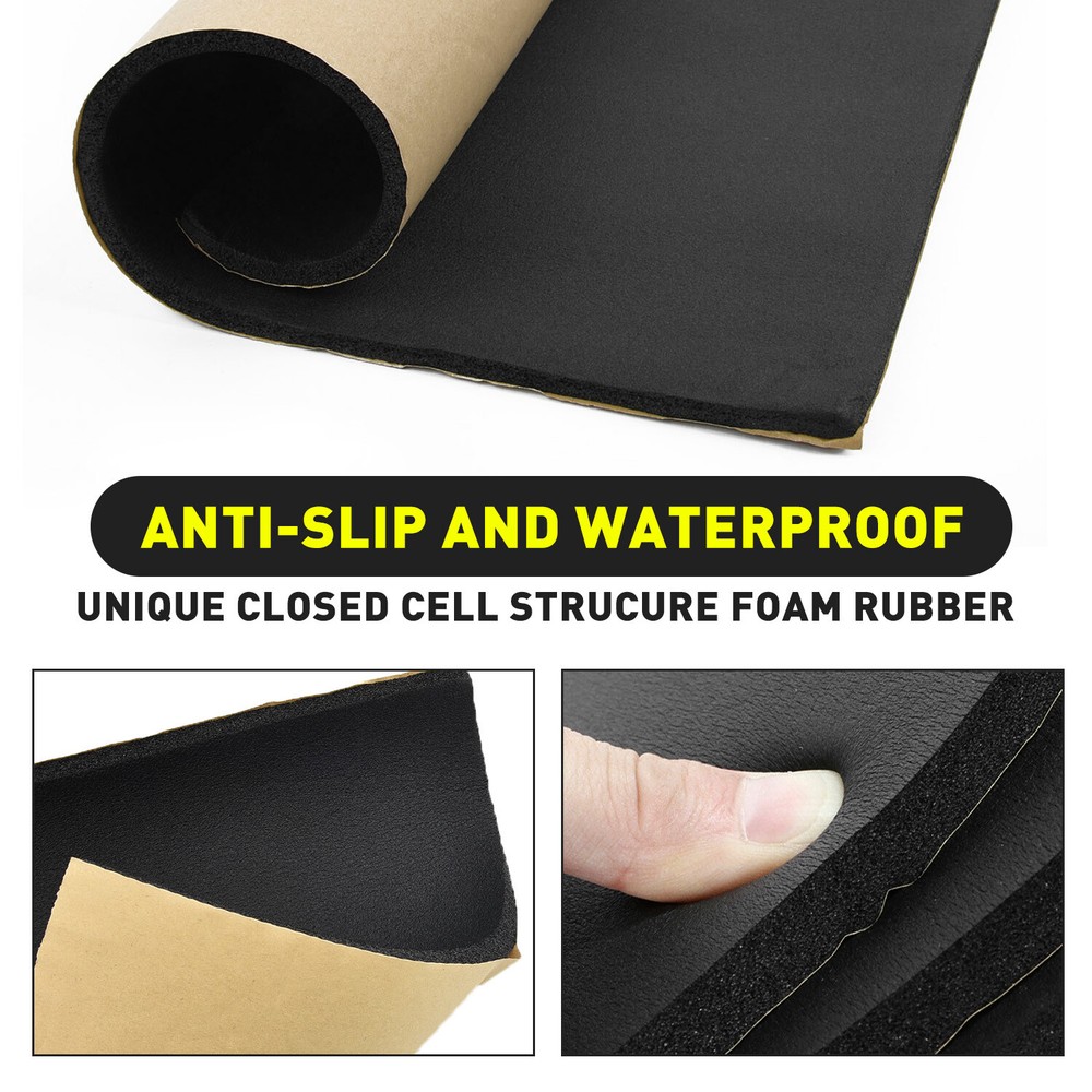5sqft 20MM Thickness Adhesive Backed Foam Rubber Sheet Padding Insulation Pad