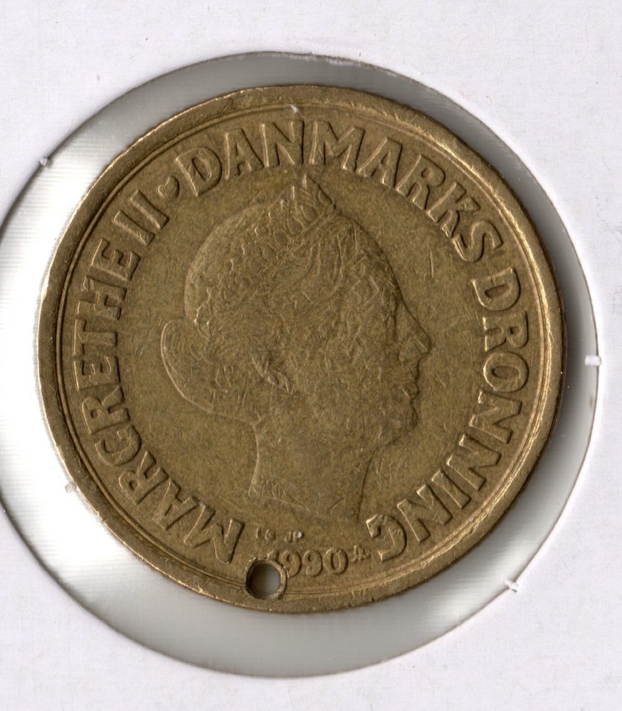 Coin Denmark 20 Kroner 1990 KM871