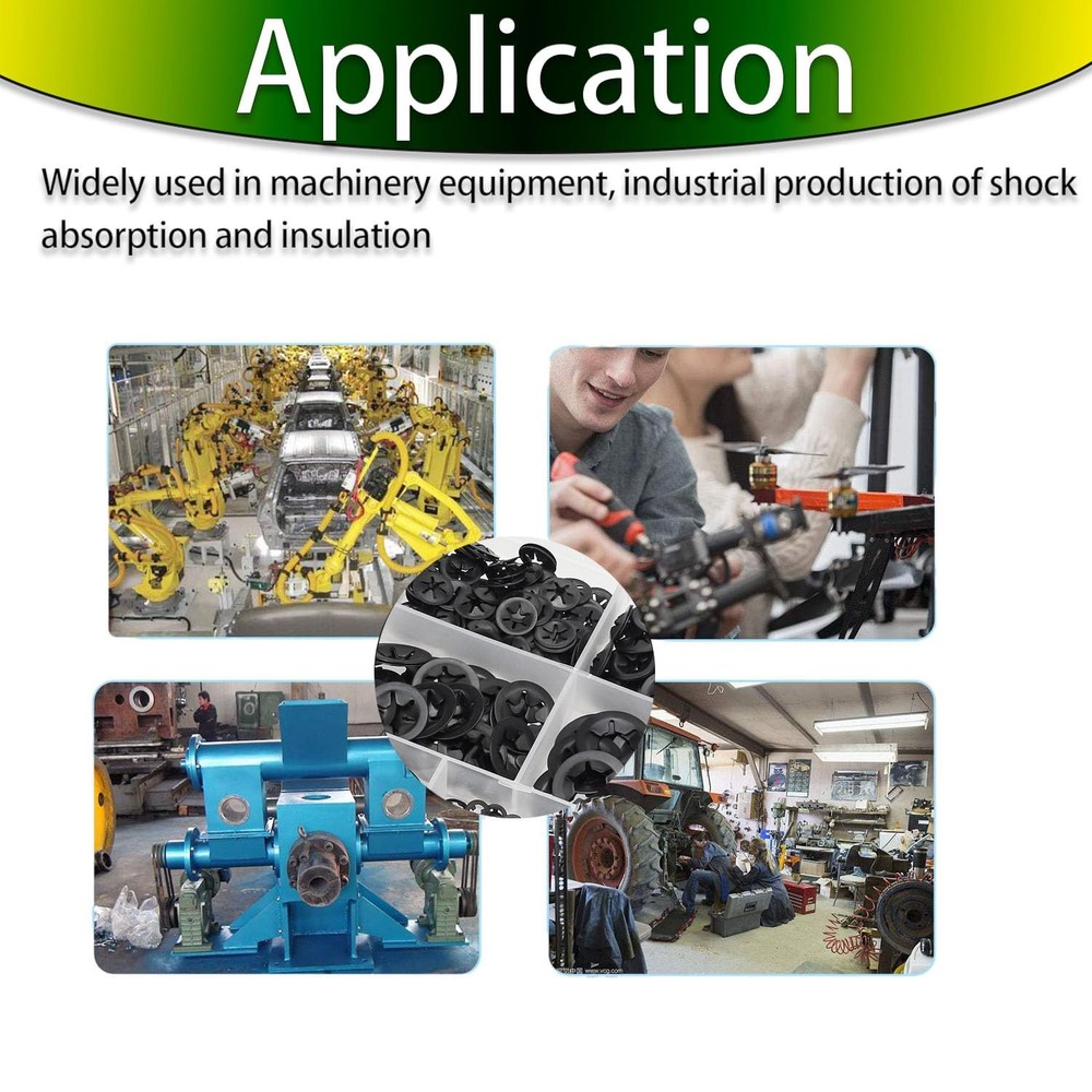 320 Pieces 7 Sizes Push Nuts Assortment,Internal Tooth Star Lock Washers,Quick