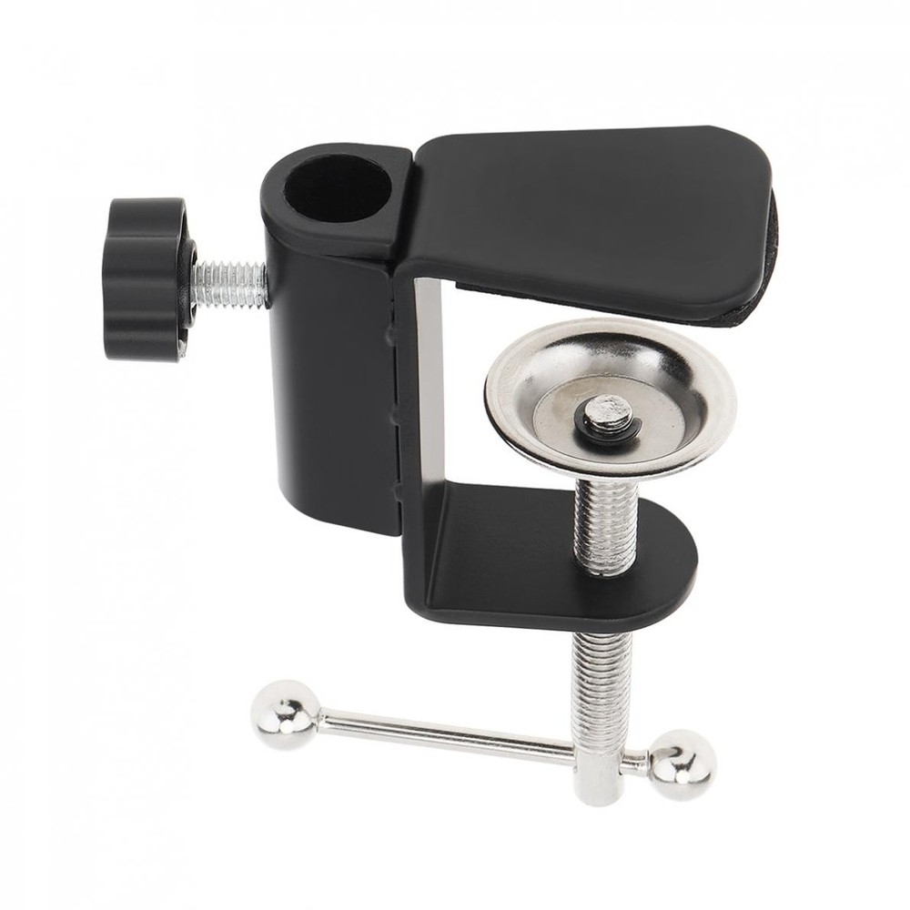 Adjustable C-Clamp for Microphone Arm and Desktop Table Lamp Mounting Bracket