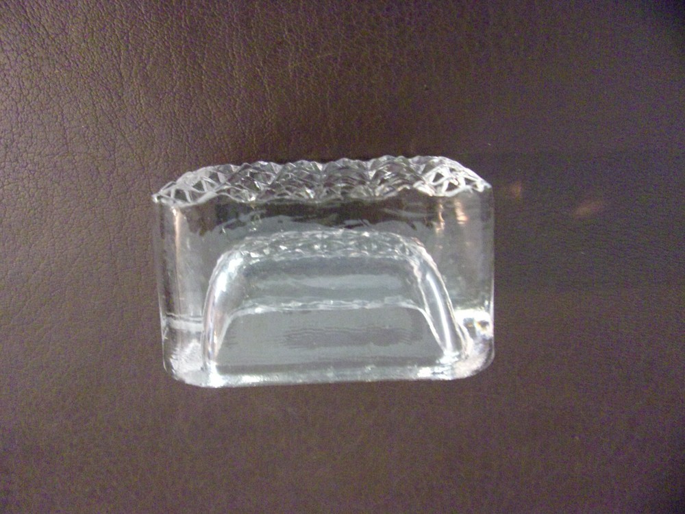 Rectangular Vintage Glass Salt Dip/Salt Cellar