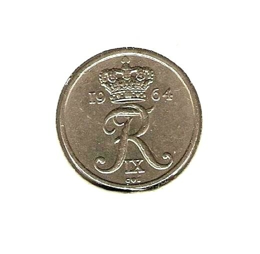 1964 DENMARK Coin 10 ORE