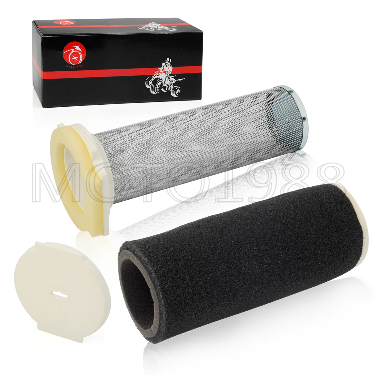 Air Filter & Cage Guide & END CAP Kit 2004-2013 For Yamaha Raptor 350 YFM350R