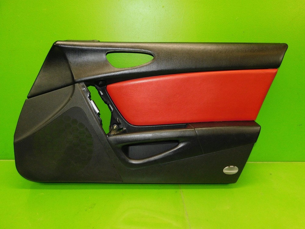 04-08 RX8 OEM passenger right front door panel card black red leather