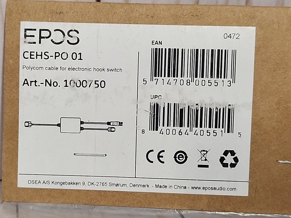 EPOS Ploycom Electronic Hook Switch CEHS-PO 01 1000750 phone cable