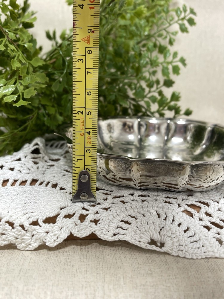 Chippendale Design Mini Serving Platter 6 Inch Catch All Silver Colored