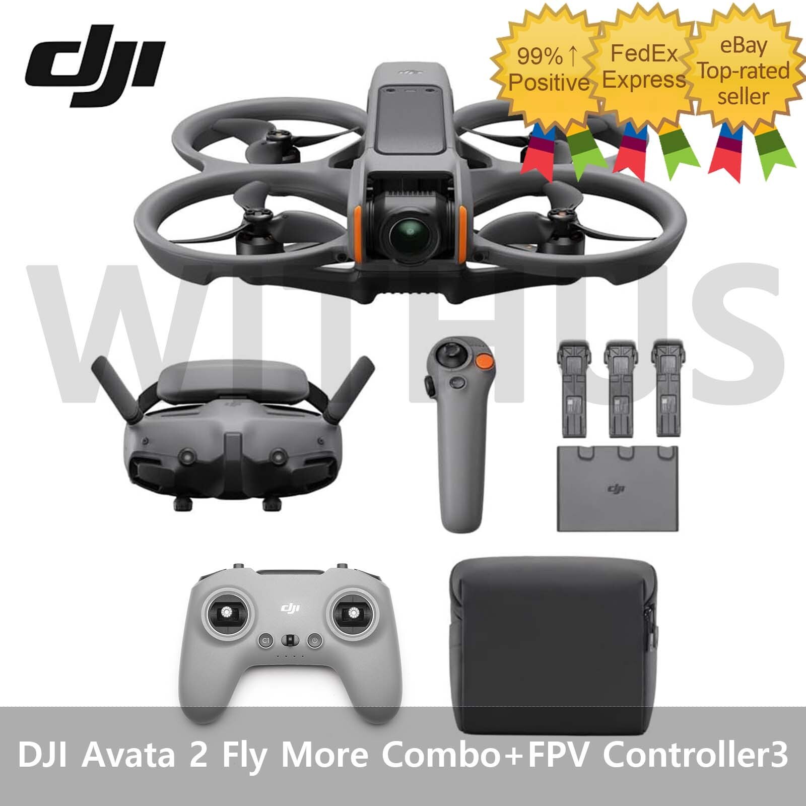 DJI Avata 2 Fly More Combo + FPV Controller 3 + Goggles 3 / No Tariffs In US=