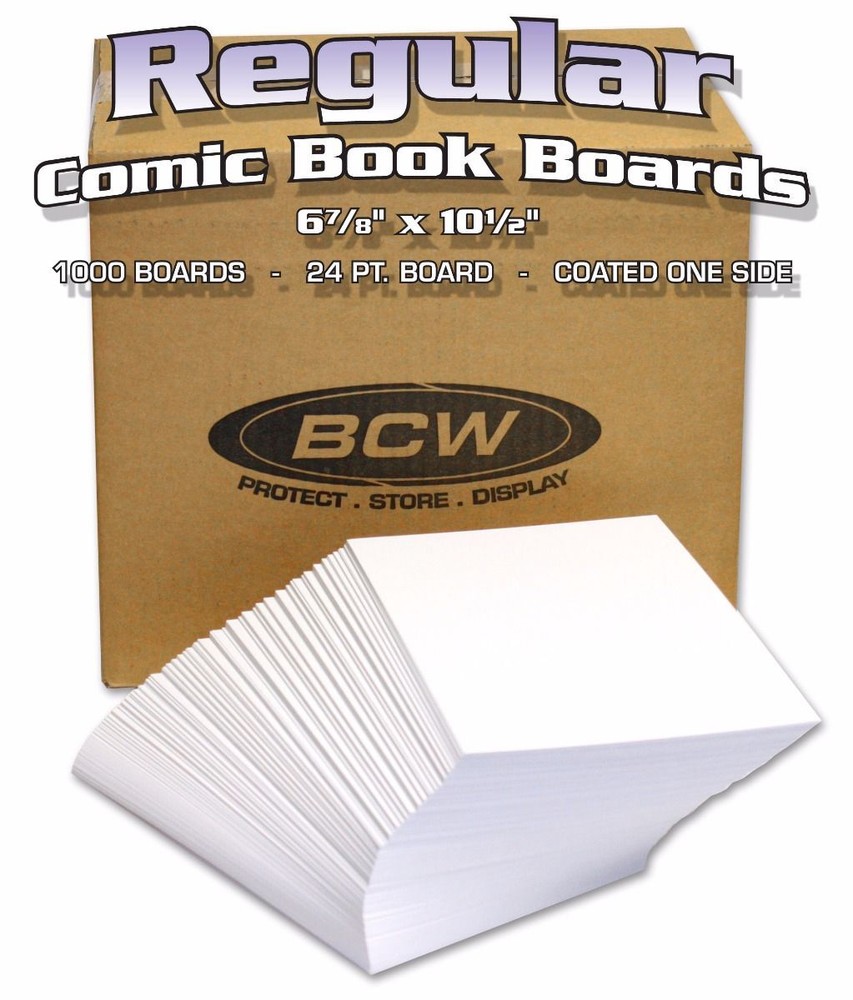 500 BCW Regular Comic Backing Boards BULK Acid Free Long Term Storage
