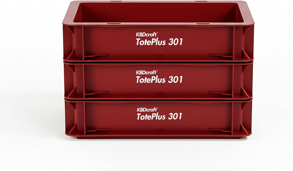 Stackable Storage Bin - Heavy-Duty Plastic Organizer Box and Tray With