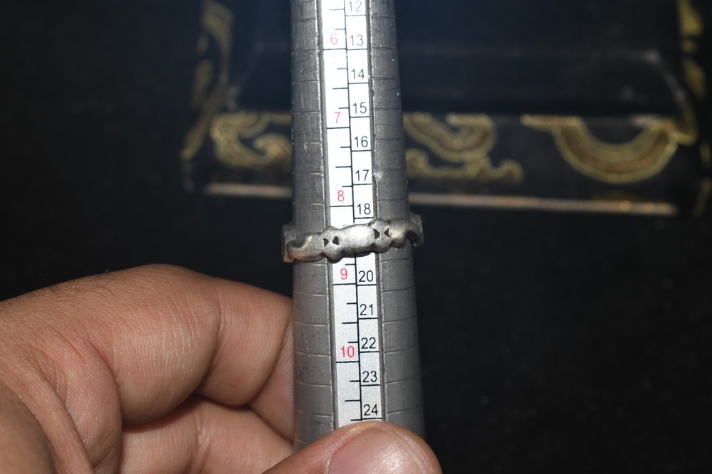 Antique Near Eastern Solid Silver Ring with Stone Bezel Depicting Inscriptions