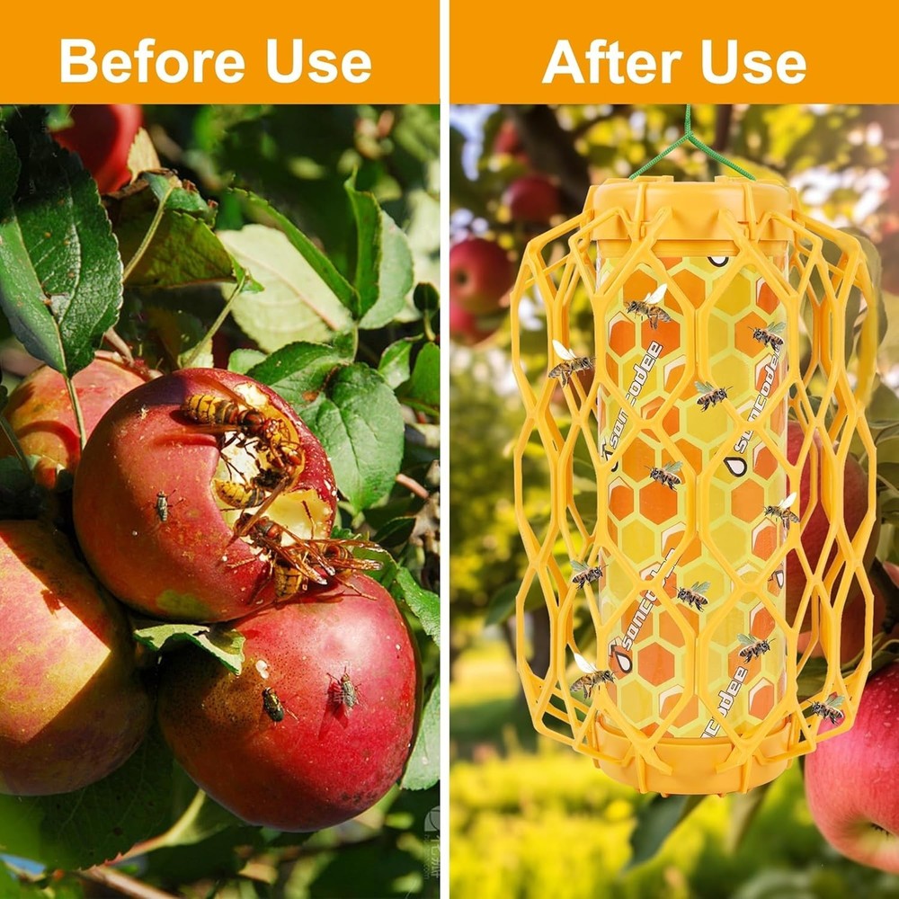 Versatile 2-Pack Outdoor Wasp Trap - Eco-Friendly Insect Attraction Solution