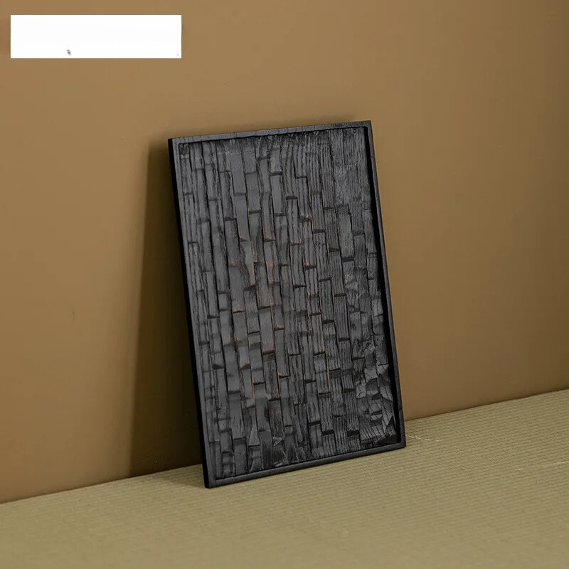 White Wax Wood Tea Tray Zen Solid Wood Dry Brewing Plate Rectangular Tea Plate