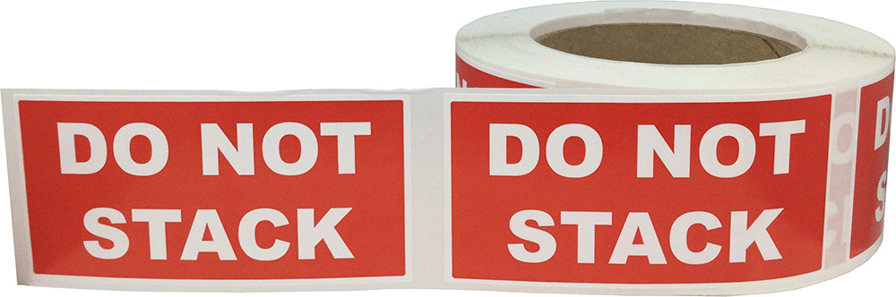 "DO NOT STACK" Shipping Labels | 2 x 4" Inches Wide | 500 Pack