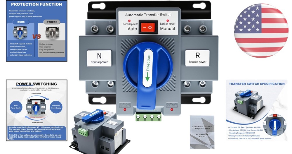Certified 110V 63A ATS Automatic Transfer Switch for Versatile Applications