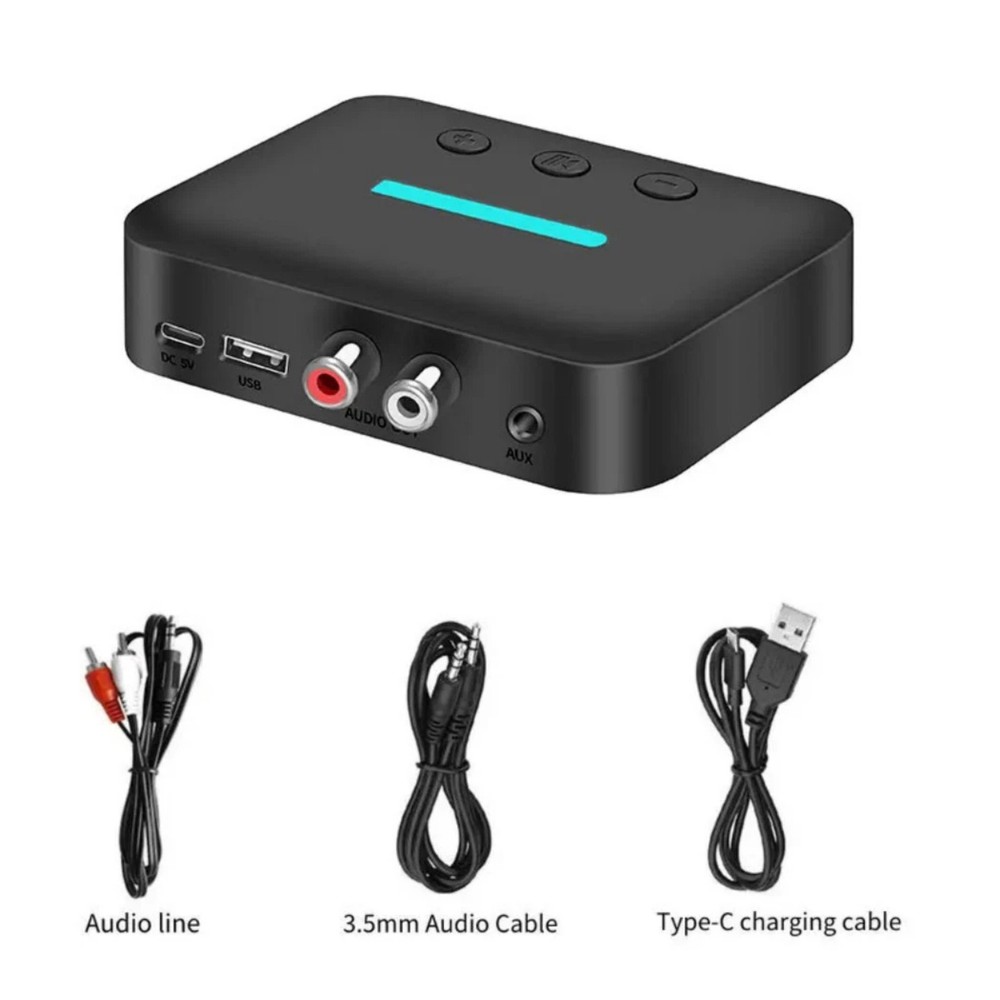 5.3 Bluetooth Receiver RCA 3.5mm AUX Wireless Audio Adapter with USB Playback