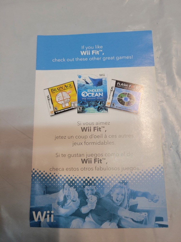 Wii Fit Insert Nintendo Wii Instruction Insert Only