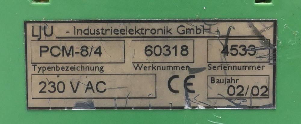 LJU Industrial Electronics Control Module PCM-8/4 | 60318