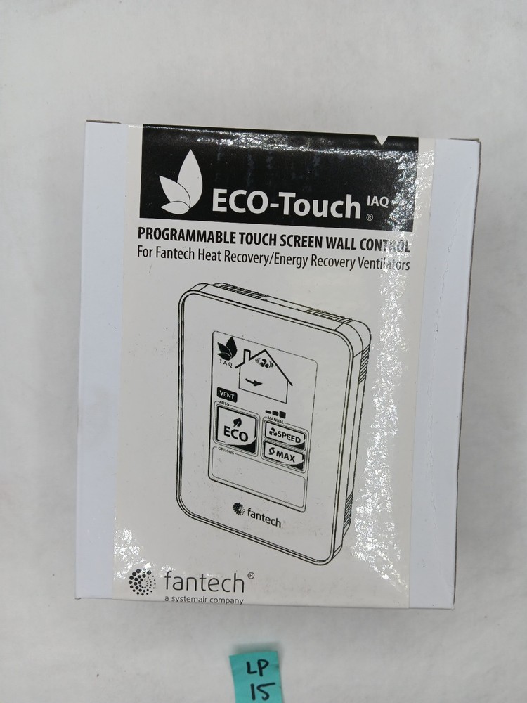 Fantech 414727 Eco-Touch Control Wall Control Light Sensor Humidity Display