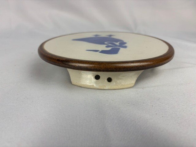 Blue Ceramic Country Goose Trivet