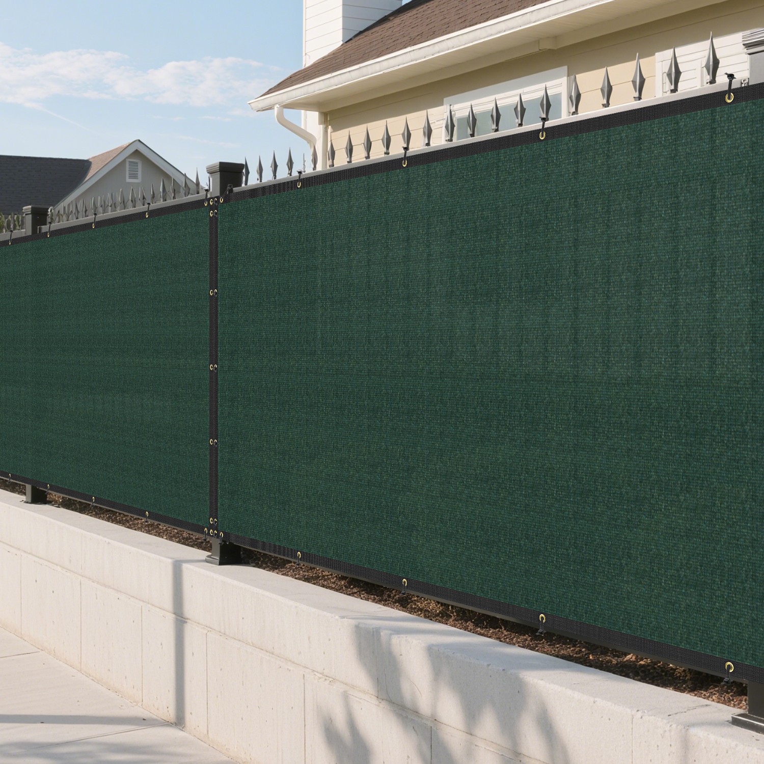 4' 5' 6' 8' tall Fence Privacy Screen Shade Cover Windscreen Mesh Garden-Green