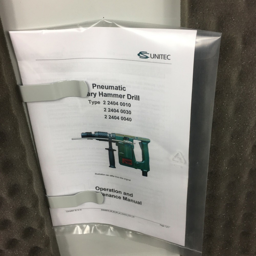 SPITZNAS PNEUMATIC ROTARY HAMMER DRILL Storage Box CS UNITEC *Empty CASE ONLY *