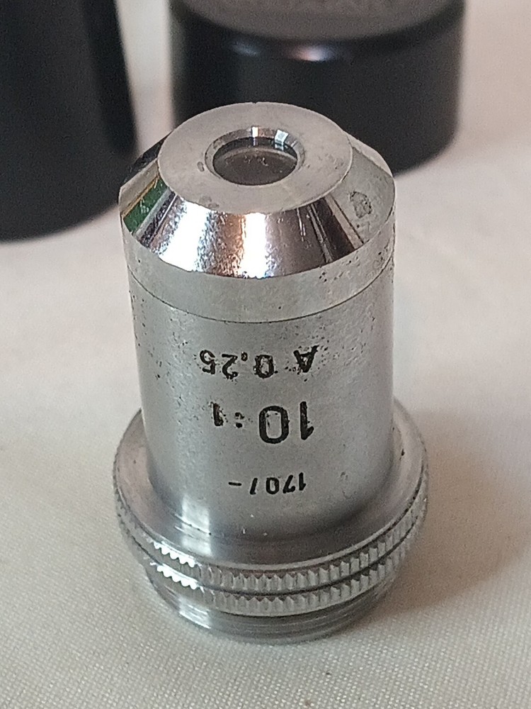 E. Leitz Wetzlar 3 170/- C10:1 A0.25 10x Microscope Objective Lens