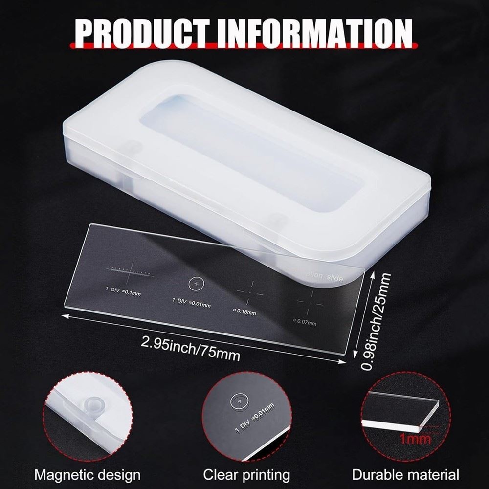 001mm Microscope Calibration Slide Ruler Stage Microscope Reticle