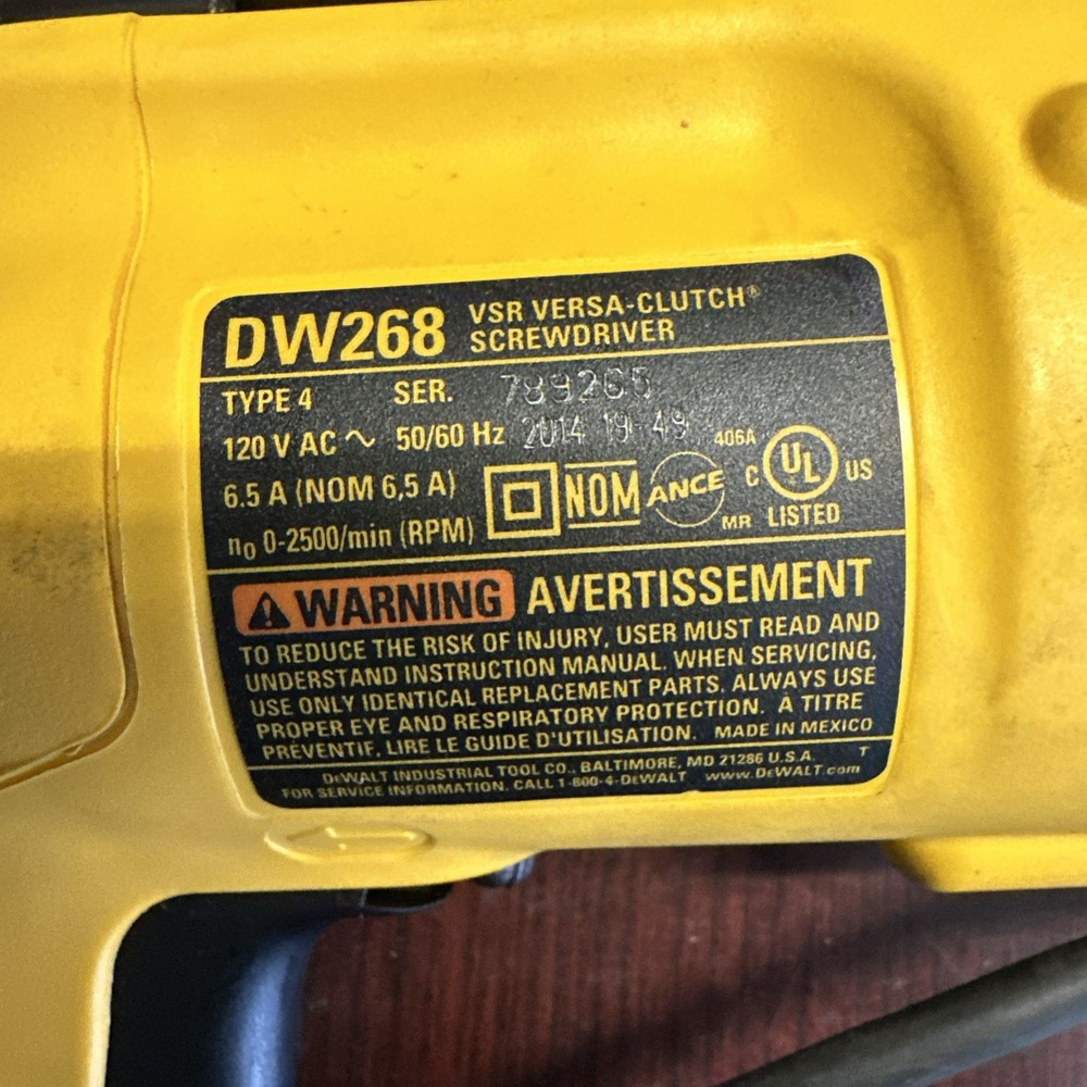 DEWALT DW268 Heavy Duty Screwdriver