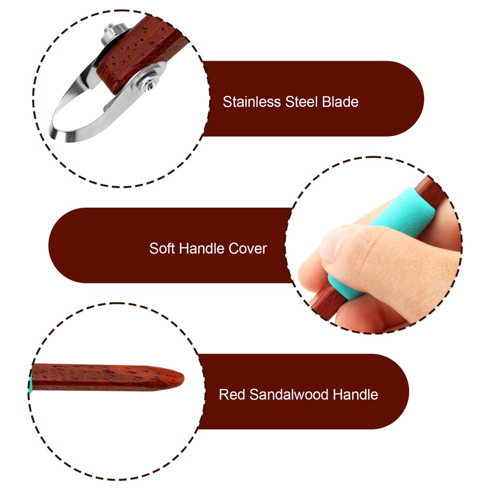 Loop Pottery Sculpting Tool Replaceable Stainless Steel Blade Portable Beginner